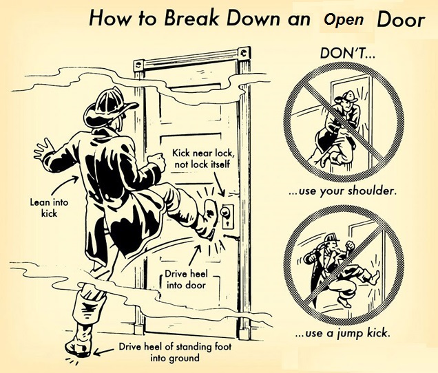 Comment enfoncer une porte ouverte.