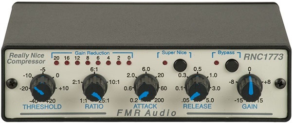 Proper position of dials on FMR Audio RNC1773 audio compressor.