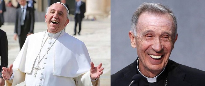 Jorge Mario Bergoglio et Louis F. Ladaria: Deux Jsuites jouissant de la destruction du catholicisme.