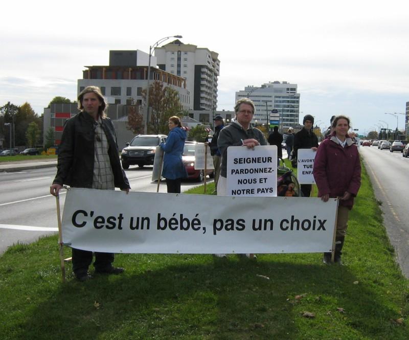 Ce que voient les automobilistes sur le boulevard Laurier.