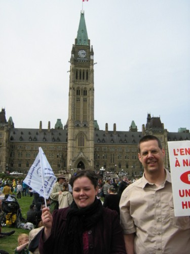 Marie-Chantale Marceau and Stefan Jetchick at the 2010 March